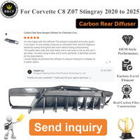 Diffuseur de pare-chocs arrière en fibre de carbone C8 pour Chevrolet Corvette C8 Z07 Stingray 2020 à 2025