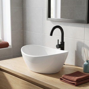 White Designer Ceramic <b>Table</b> Top Wash Basin Porcelain Vessel Bathroom Sink Lavabo for Modern Vanity - Product Image 5