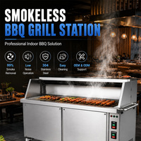 Machine à griller innovante à aspiration plate et sans fumée pour utilisation en restaurant intérieur