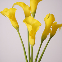 W-A0206 Künstliche Calla-Tulpe Einseitig Künstliche Naturgetreue Weiche Gummi-Calla-Lilie für Künstlerisches Design Hochzeitsdekoration