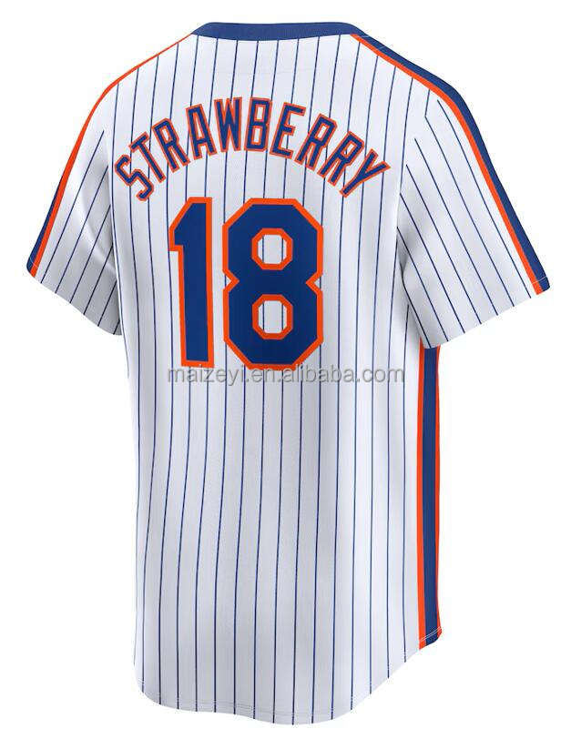 #18 Darryl Strawberry White Pullover