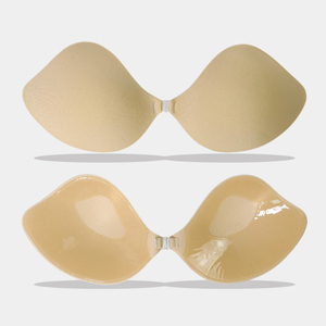 Sujetador adhesivo de realce sin tirantes sin espalda adhesivo invisible desnudo al por mayor cubierta de pezón de pecho de silicona empanadas para vestidos de mujer - Product Image 1