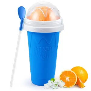 Slushy cup Magic Slushy Maker Squeeze Cup Slushie Maker、自家製ミルクシェイクメーカークーリングカップスクイーDIY it for Children