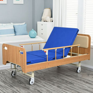 Grosir tempat tidur rumah sakit Crank ABS Manual dengan sandaran kepala kayu untuk pusat rehabilitasi rumah perawatan dan rumah sakit - Product Image 5