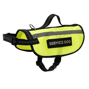 ハンドルと2つの無料の取り外し可能なパッチを備えた反射サービス犬ベストドッグハーネス - Product Image 1