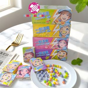 Bon marché Perles explosives à la menthe Chocolats Bonbons OEM Haleine fraîche personnalisée Mélange rond Confiture fruitée Chocolat dragée croustillant fourré - Product Image 1