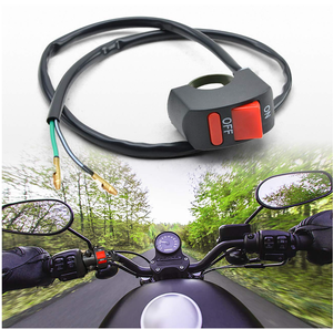 22 мм Монтажный размер ВКЛ-ВЫКЛ красный светодиодный пластиковый кнопочный переключатель руль переключатель Руля Мотоцикла переключатель для велосипеда <span class=keywords><strong>ATV</strong></span> - Product Image 5