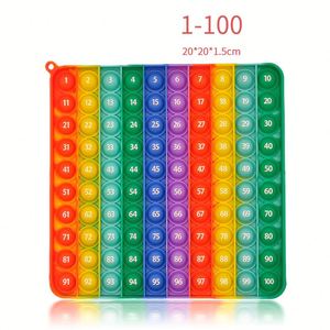 Jouets sensoriels souple et compressible Arc-en-ciel : Chiffres, Lettres, Tables de Multiplication – Jouet anti-stress - Product Image 2