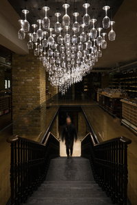 Lustre en verre soufflé, luminaire suspendu moderne à LED, couleur et taille personnalisables, durée de vie de <span class=keywords><strong>50</strong></span> 000 heures, pour restaurant - Product Image 4