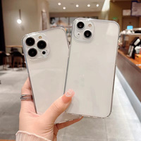 Coques de téléphone transparentes souples en TPU personnalisables pour Samsung et Apple, antichoc, vente en gros