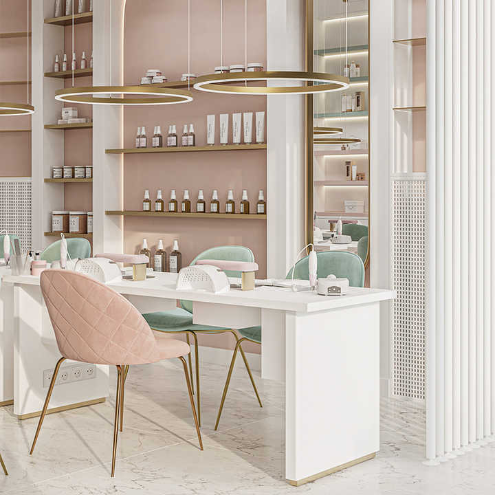 Modern Beauty Salon Interior Design Nail Salon Decoration Wooden Nail ...