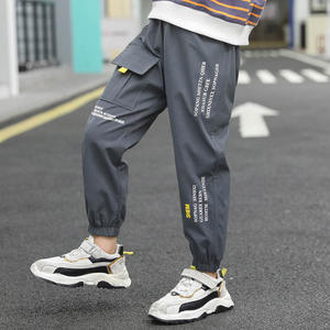 Pantalon cargo à grandes poches imprimé lettres noir kaki, best-seller en ligne, pantalon pas cher pour enfants, fabriqué en Chine - Product Image 3