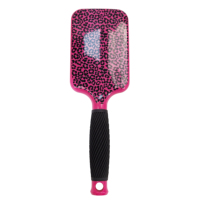 Brosse à cheveux personnalisée rose léopard peigne couleur unie salon de beauté professionnel grande palette carrée airbag massage du cuir chevelu