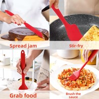 Spatule en silicone de qualité alimentaire tout-en-un, outil de pâtisserie résistant à la chaleur, lisseur de crème et de dessert, grattoir, ensemble de spatules entièrement enveloppées