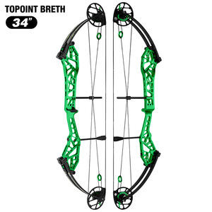 Arco Compuesto Topoint Archery Breth 34 para Tiro al Blanco, con Cuerpo y Levas CNC, Palas Gordon, Cuerda BCY, para Uso Exterior, 3.4lbs, para Zurdos - Product Image 1
