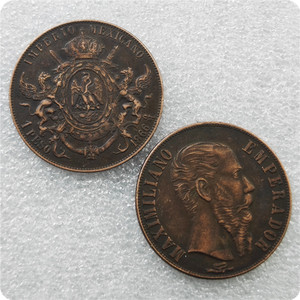 Monete Commemorative in Stile Antico del Messico 1866, 1867, 20, 50 Centavos, 1 Peso - Maximiliano I, Regali, Decorazione per la Casa - Product Image 3