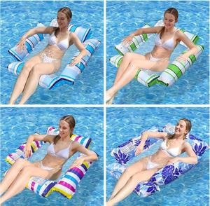 Lettino Galleggiante Personalizzabile con Logo, Amaca Galleggiante a Righe per <span class=keywords><strong>Piscina</strong></span>, Sedia Galleggiante Gonfiabile in PVC per Adulti, Amaca Galleggiante in Rete per Acqua - Product Image 4