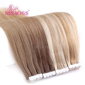 Extensions de cheveux chinois vierges doublement étirés de qualité supérieure K.SWIGS, mini extensions à bandes adhésives, extensions de cheveux humains Remy de qualité supérieure - Product Image 1