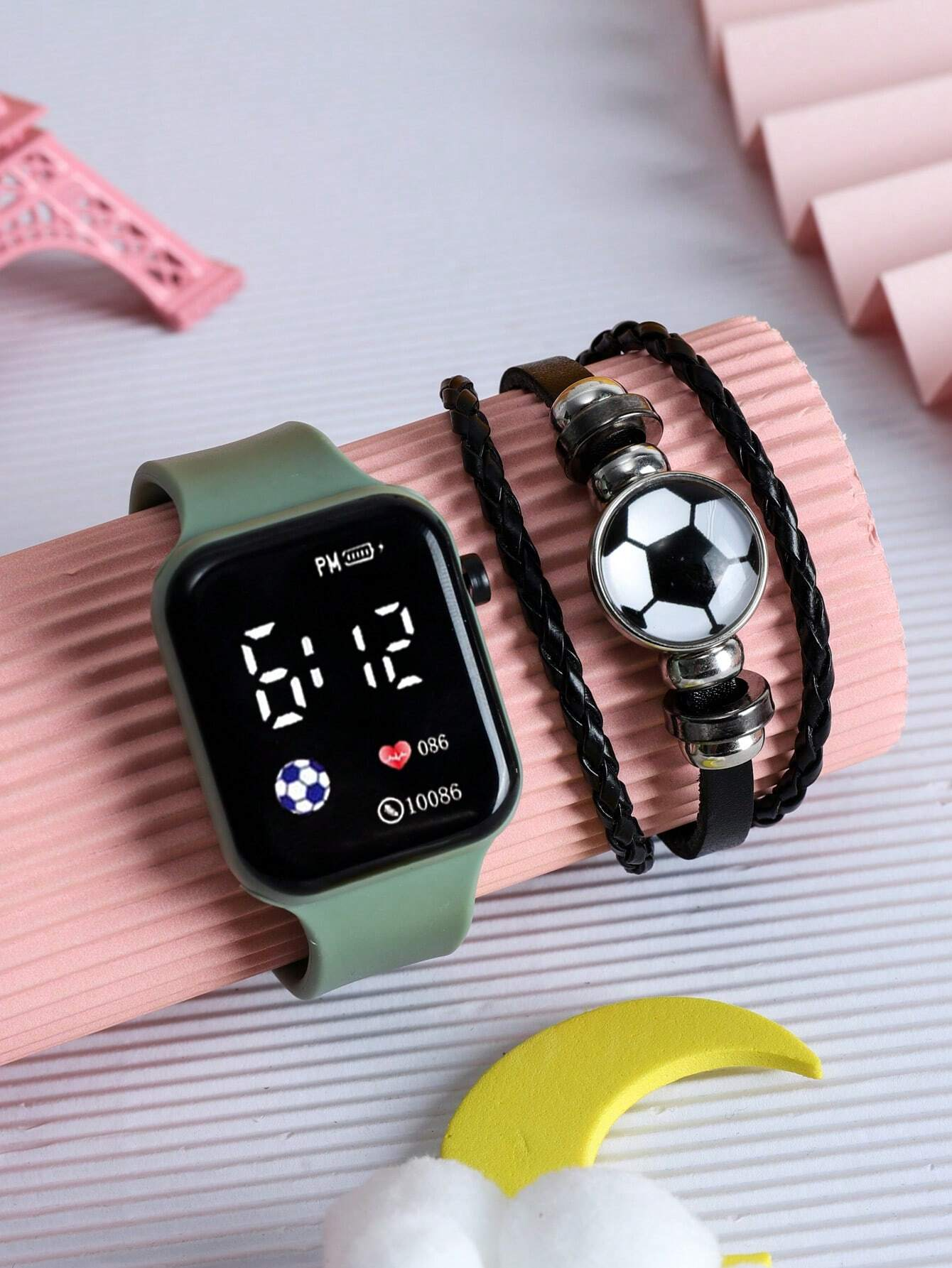 Orologio Digitale Donna IAM-KIT10 - Cassa Verde Acqua, Cinturino Rosa Silicone, 5 ATM