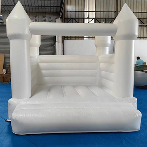 <span class=keywords><strong>Castillo</strong></span> Inflable Blanco de Grado Comercial Ecológico para Fiestas de Cumpleaños y Bodas para Niños, Tobogán de Bolas, Capacidad de 320 kg - Product Image 1