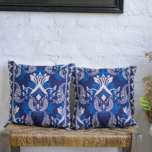 Funda de cojín de algodón indio con estilo moderno, almohada decorativa de retazos Vintage embellecida, cuadrada tejida para sofás de sala de estar - Product Image 2