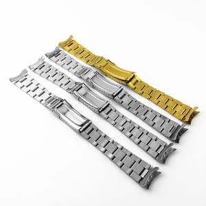 2025 extrémité incurvée poignet métal 20mm bracelet de montre or solide en acier inoxydable bracelet de montre Bracelet pour montre intelligente personnaliser Logo - Product Image 3