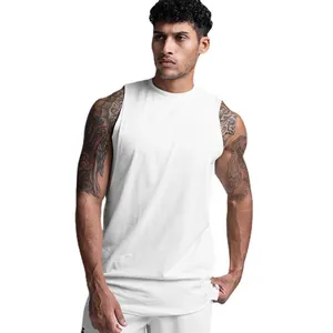 Men Summer Sleeveless Solid Color Quick Dry Breathable Sports fitness Running Training Gym Fitness Thank Top