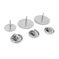 Lot de broches en acier inoxydable, bases vierges pour badges, plateaux pour cabochons, supports de sertissage pour la fabrication de bijoux DIY, fournitures 20-25mm