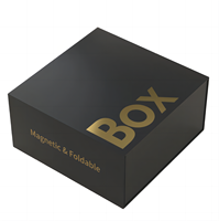 Boîtes d'emballage cadeau de luxe pliables au design personnalisé Boîte d'emballage de Noël pour Thanksgiving avec logo en or et magnétique