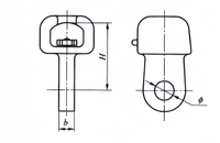 Raccord isolant pour ligne électrique IEC, type WS, en acier galvanisé à chaud, avec œillet sphérique et cavité, moulé en moule permanent