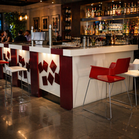 Comptoir de bar en surface solide sur mesure pour restaurant, bar et villa, usage commercial, haute qualité