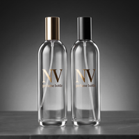 Flacon de parfum en verre de luxe de haute qualité 100 ml, emballage personnalisé avec boîte, base épaisse, conteneur cosmétique, vente en gros OEM