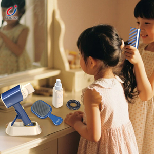Secador de Pelo Eléctrico Chengji, Espejo de Maquillaje, Juguetes de Simulación, Peluquería <span class=keywords><strong>para</strong></span> <span class=keywords><strong>Niñas</strong></span>, Juego de Imitación de Salón de Belleza <span class=keywords><strong>con</strong></span> Luz - Product Image 2