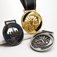 Médailles et trophées de volley-ball personnalisés en alliage de zinc plaqué or/argent, options de logo et de taille personnalisées pour les événements scolaires et de club