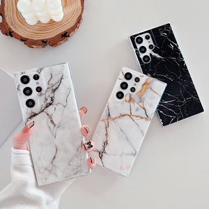 Custodie per telefoni in marmo con Cover posteriore in TPU morbido lucido sottile di lusso per Samsung <span class=keywords><strong>Galaxy</strong></span> <span class=keywords><strong>S22</strong></span> Ultra S21 FE Note 20 - Product Image 1