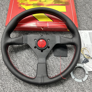 Volant de course pour modification de voiture de sport, modèle universel en cuir de 14 pouces avec espacement des trous de 70 mm - Product Image 4