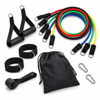 Bandas de Resistencia para Ejercicio con Asas, Set de 11 Piezas, Bandas Elásticas de TPE para Ejercicio en Casa, Gimnasio, Pilates, Yoga, Venta al Por Mayor