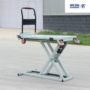WGZN Chariot de serre pliable et portable, chariot à main, chariot à plateforme avec levage électrique hydraulique, personnalisable OEM, pour le commerce - Product Image 1