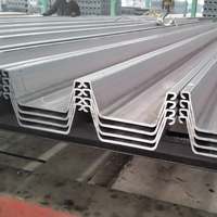 Palplanches en acier 6M 12 mètres Type 2 Pz40 Pz22 Mur de soutènement temporaire pour pente Norme japonaise SS400