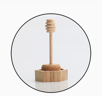 Vente en gros de pots à miel hexagonaux en bois de luxe de 100 g, 220 g, 380 g, pot à miel en verre avec distributeur