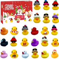 Calendrier de l'Avent Canard en Plastique et Caoutchouc 2026 – 24 Jours – Jouets de Bain de Noël Unisexe – Idée Cadeau Originale – 14 Ans et plus – CN