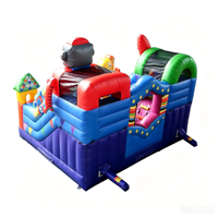 Structure gonflable Lilytoys Toy World avec décor robot et fusée, sauteur en PVC certifié CE pour enfants