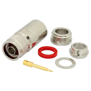 Conector Macho N de Latón con Abrazadera para Cable LMR 500, 10A, Uso RF - Product Image 1