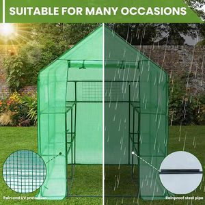 Serre de jardin bleue, serre de culture de plantes, serre extérieure portable, écologique, coupe-vent, pour la maison, garçons et filles - Product Image 3