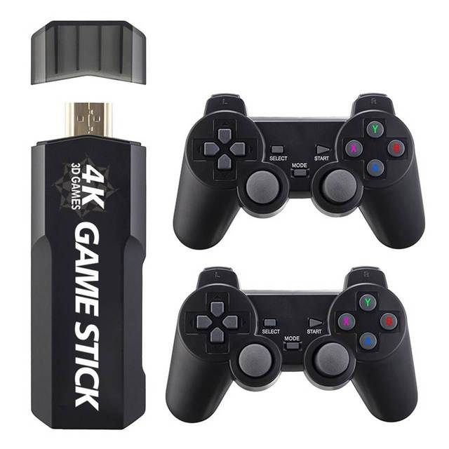 GD10 Game Stick 4K Mini Retro 4K Video Game Console For N64 2.4G Wireless Controllers HD 30000 Classic Games For PSP/N64/PS1
