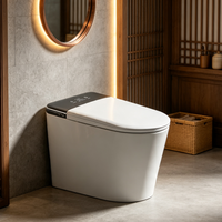 WC intelligent en céramique à fermeture silencieuse et lente, protection contre les fuites, évite le brûlement à sec, filtration de l'eau pour projets commerciaux