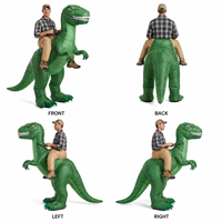 Costume gonflable amusant pour adulte, dinosaures à chevaucher, pour fête d'Halloween, costume d'animal gonflable, mascotte pour performance de carnaval
