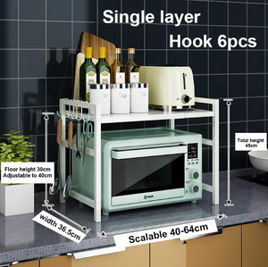 Kitchen Metal Microwave Oven Rack <b>Shelf</b> Home Appliances Storage Rack Strong Support <b>Shelf</b> Holder for Kitchen Countertop - Product Image 4