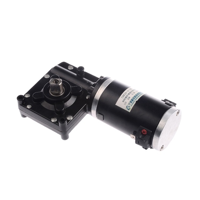 High Torque 12v DC Worm Gear Motor Encoder 24volt Low RPM Worm Gear Motor