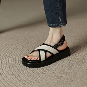 Sandales plates d'été pour femmes, style décontracté et tendance, pour étudiantes, avec bride de cheville, pour la plage et l'extérieur - Product Image 3